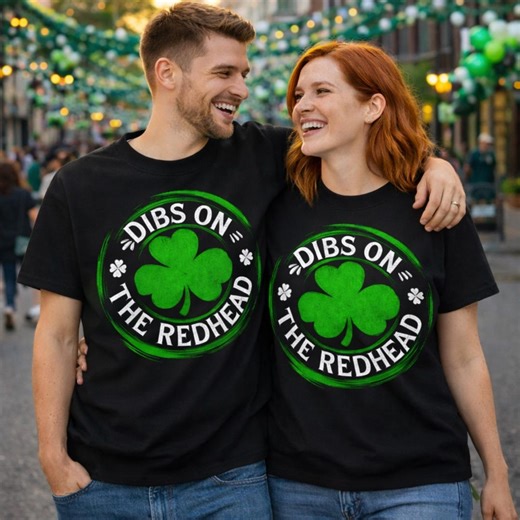 Dibs on the Redhead T-shirt, Funny St. Patrick's Day Shamrock Tee - Etsy