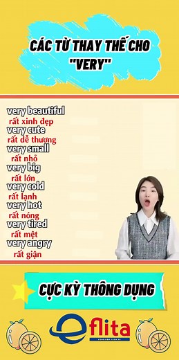 Các từ thay thế cho Very cực hay #eflita #tienganhchobe #tienganhtreem #tienganhonline | Eflita Edu - Tiếng Anh Gia Đình