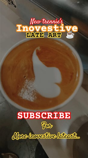 new trennie's latte art 🎭#trendingshorts #latteart #coffeelatteart #latteartclass #coffee