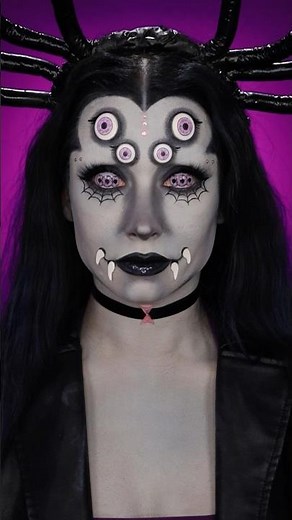 Spooky Spider makeup tutorial 🕸️ #halloween2025 #halloweenmakeup #makeuptutorial