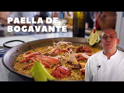 Lobster paella, dried seafood rice