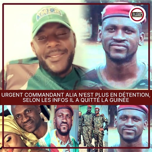 80K views · 2K reactions | Urgent commandant Alia n'est plus en détention, selon les infos il a quitté la Guinée avant même sa radiation dans l'armée | DS Vision TV | Facebook