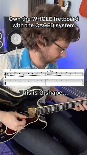 Learn the CAGED system to solo over the WHOLE guitar fretboard