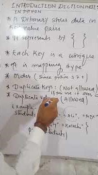 Introduction to python Dictionary| #python | #dictionary