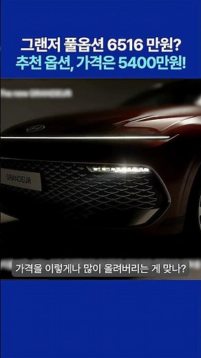 신형 그랜저 풀옵션 6516만 원! | 추천 옵션은?