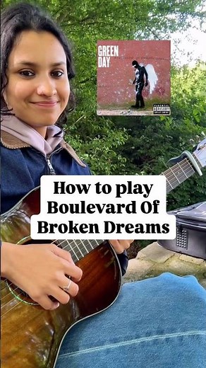 Boulevard Of Broken Dreams Green Day EASY Guitar Tutorial 🎸 #shorts