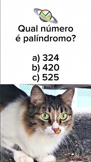 QUAL NÚMERO É PALÍNDROMO? VOCÊ SABE RESOLVER ESSA QUESTÃO?