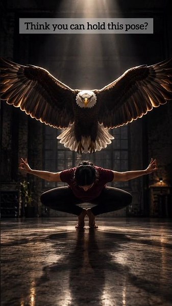 This Yoga Pose Tests Your Balance & Flexibility! 🧘🏻‍♀️🔥 #yoga #eaglepose #viral #beginners