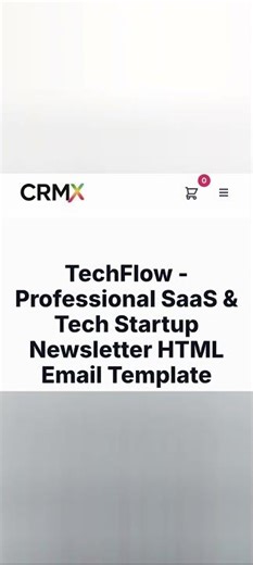 TechFlow - Professional SaaS & Tech Startup Newsletter HTML Email Template #saas #emailtemplate