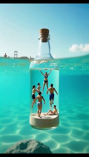 Tiny Beach Party Inside A Bottle!