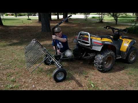 RAKE LIKE A BOSS! - 60'' Pine Straw Rake Review - Yard Tuff YTF-60PSR - Made in Taiwan!