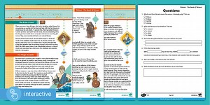 Interactive PDF: UKS2 Medusa - The Quest of Perseus Differentiated Reading Comprehension Activity