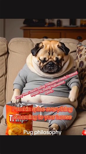 13K views · 350 reactions | Pug happy dance celebrating pumpkin season 藍朗藍 | Pug Philosophy | Facebook