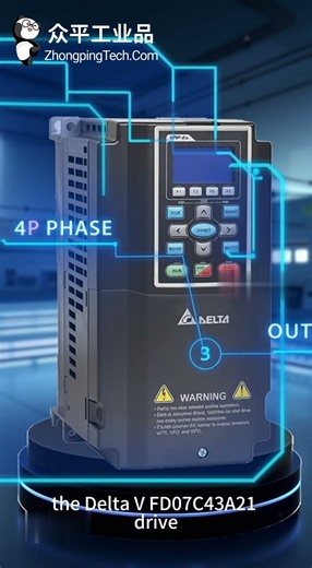 Delta VFD007C43A-21 | Compact and Reliable 0.75kW AC Drive for Industrial Automation