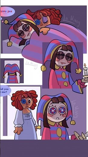 Middle Of The Night!❤️🌙 Ragatha x Pomni😳🔥 The Amazing Digital Circus Comic Dub
