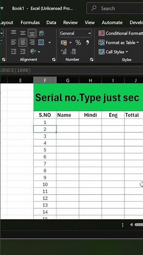 Serial number in excel shortcut.. quick fill series #shorts #excel #corporate