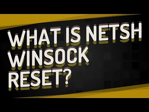What is netsh Winsock reset?