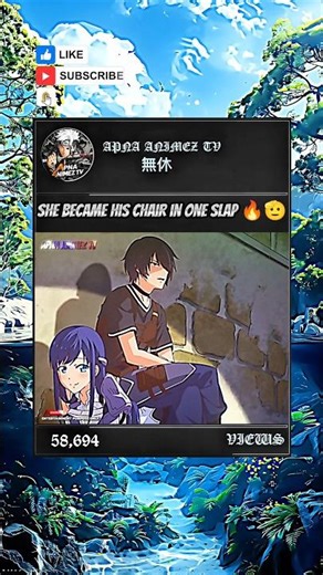 She Became His Chair in One Slap 🔥🫡 #shorts #anime #viral