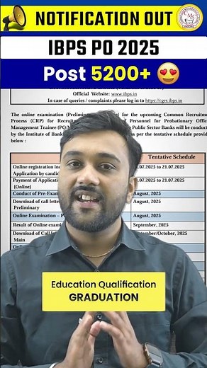 IBPS 2025 Official Notification Out | IBPS PO Notification 2025