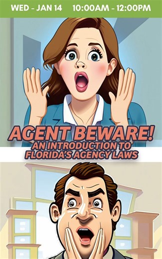  January CE Webinar for Real Estate Agents  “AGENT BEWARE”: An...