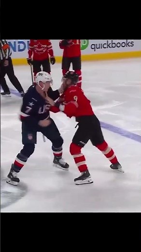 USA vs Canada 3 fights #nhl #fights