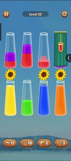 Color Water Sort Wooden Puzzle – Level 22 | Relaxing Android Gameplay #games #short #gaming #shorts