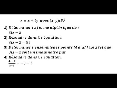 les nombres complexes : exercice corrigé 1