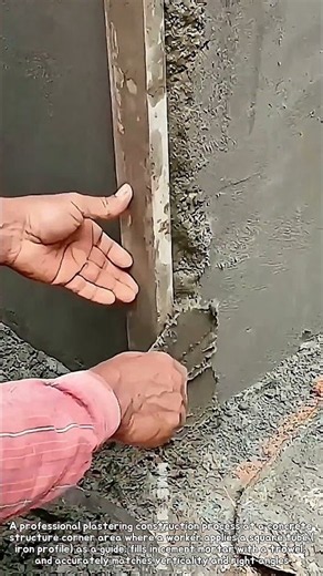 Concrete Structure Corner Plastering and Flattening Construction Process Utilizing Square Timber