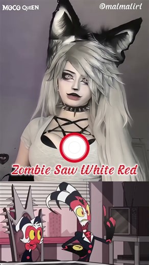 Create a Terrifying Loona Look with Zombie Saw White Red Contacts | MocoQueen