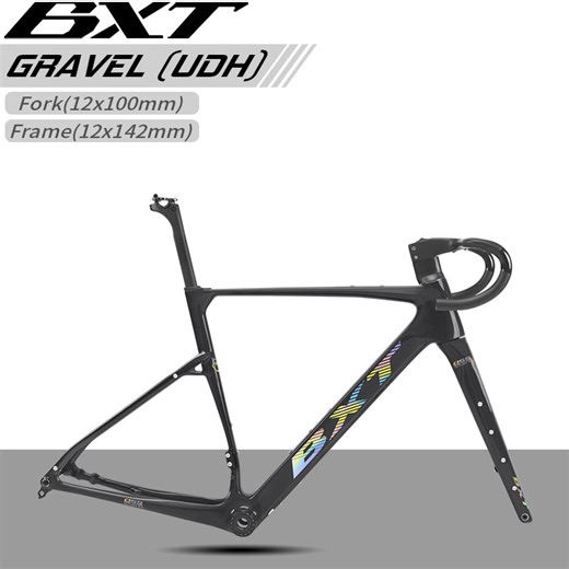 BXT-055 Gravel frameset New T1000 Carbon Disc Brake UDH Hanger 700x50C