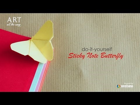 How to Make Sticky Note Butterfly