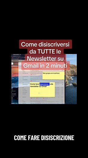 Come disiscriversi da TUTTE le Newsletter su Gmail in 2 minuti. Ti senti sommerso da email promozionali e newsletter che non leggi mai? In questo video ti mostro come fare pulizia nella tua casella Gmail in modo rapido e definitivo! 🛑 Molti pensano che l'unico modo sia cercare il tasto