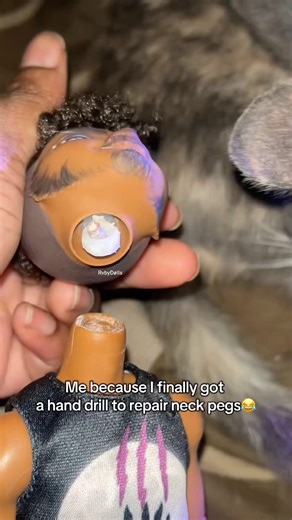 ACEd it🤭🌟(Neck peg repair) #doll #repaint #repair #monsterhigh