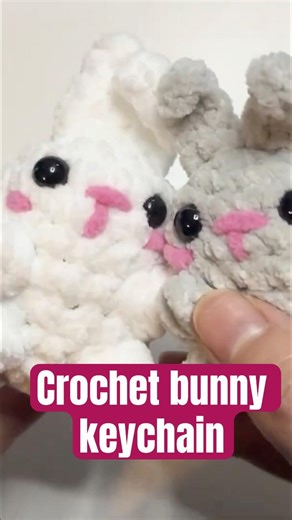 DIY Mini Bunny Keychain - Easy Crochet Tutorial for Beginners #beginnercrochet
