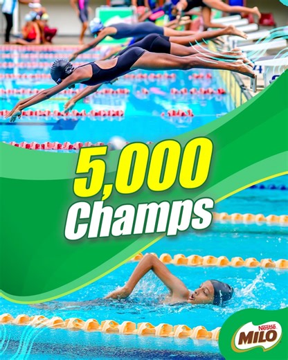 5 Days - 5000 Champs We are all set for the MILO® Sri Lanka Schools Aquatic Sports Championship 2023. Are you ready? From 23rd - 27th August at Sugathadasa Swimming Complex. | MILO Sri Lanka