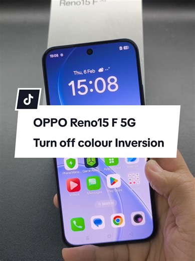 How to Turn Off Colour Inversion on OPPO Reno15 F 5G