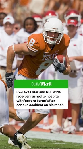 Daily Mail Sport USA on Instagram: "Former Texas star and NFL wide receiver Jordan Shipley has been hospitalized with severe burns following a horrific accident on his ranch on Tuesday. According to a statement from his family, the Longhorn legend is currently in a 'critical but stable condition' after the incident in Burnet, Texas. The statement, according to On3, read: 'Jordan was involved in an accident this afternoon near his hometown of Burnet.' The machine he was operating on his ranch cau