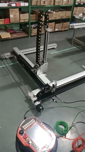 automatic xyz 3 axis gantry belt linear motion system #cartesianrobot #linearmotion #linearactuator