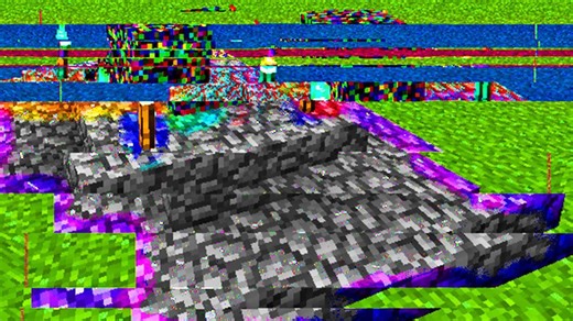 Minecraft but the world map is corrupted