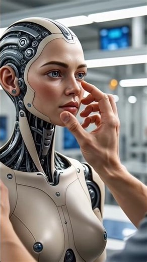 A Realistic Female Robot in Creation#future #humanoidrobot #robat #tech #shorts