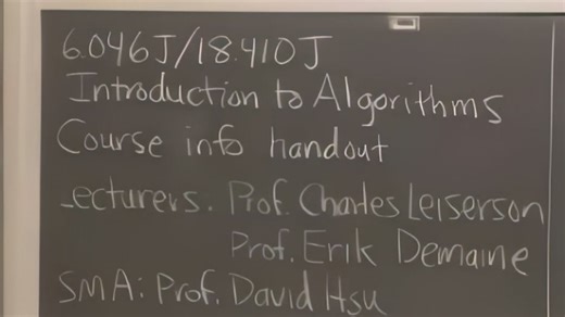 算法导论 MIT 6.046 2005年版 720p高清修复
