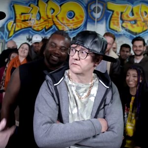 Joe Pasquale interrupts a rap battle on The Nightly Show – so he gets a right roasting