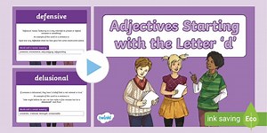 Adjectives Starting with the Letter 'd' PowerPoint
