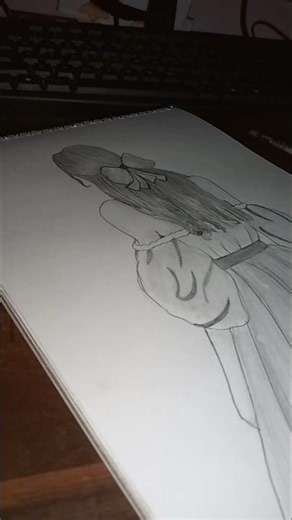 beautiful girl back side sketch 💕#sketch #beutiful #art #aesthetic#short