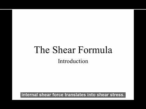 AE 204 Introduction to Shear Formula