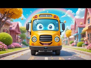 The Wheels on the Big Yellow Bus 🚍 | Fun Nursery Rhyme for Kids