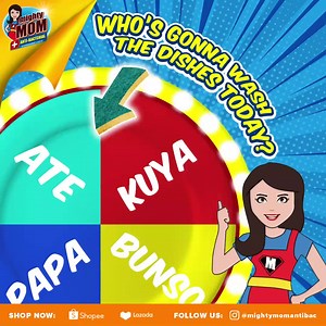 524 reactions · 12 shares | Gawing mas exciting ang paghuhugas! Press the pause button to find out kung sino ang magiging taya sa hugasin later! I-comment below ang maswerteng napili ng roleta! #MightyMomPH #KitchenHero | Mighty Mom | Facebook