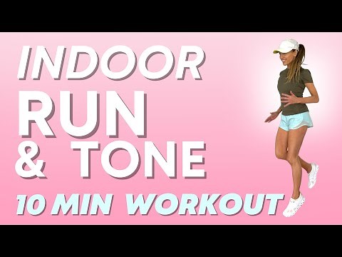 Indoor Running without a Treadmill Workout - 10 Minute Cardio Workout at Home - Running