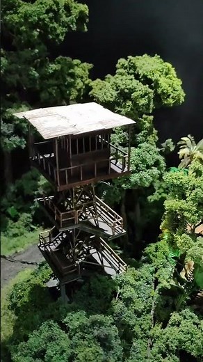 Incredible Miniature Jungle Watchtower Diorama - Tiny Forest World