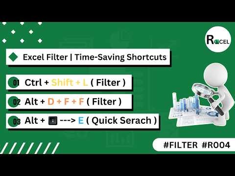 Excel Filter Shortcuts | Save Time Fast | Rxcel R004
